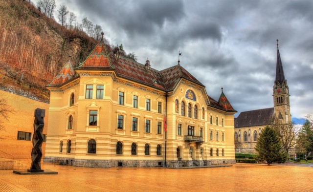 Vaduz, the capital city of Liechtenstein.