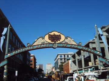 The entrance to San Diego's Gaslamp District