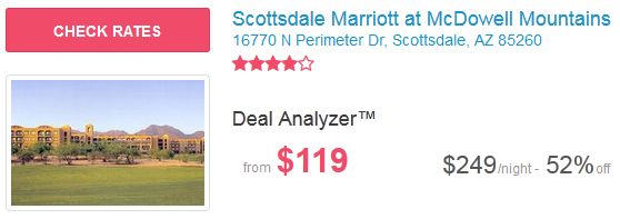 Family hotel package at Scottsdale Marriott for $119 a night