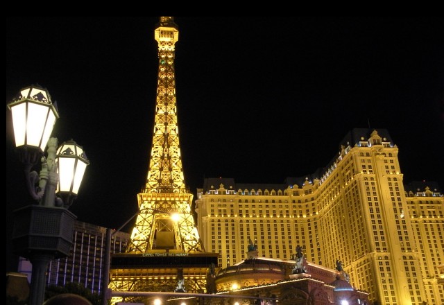Lively Las Vegas at night