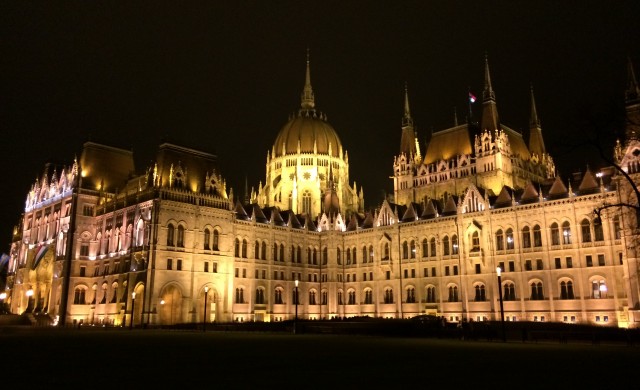 The Parliament at night