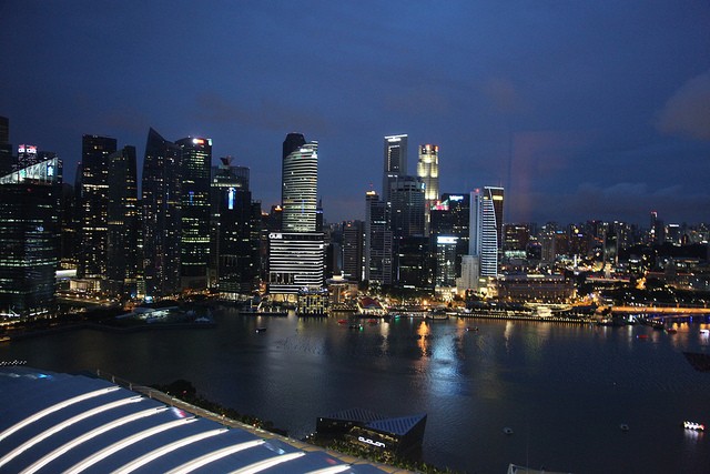 The entire harbor seen from above, Singapore city ©Amber Case/flickr