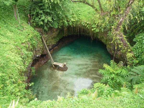 The Sua Trench, one of Samoa's many natural pools spiceontour/flickr