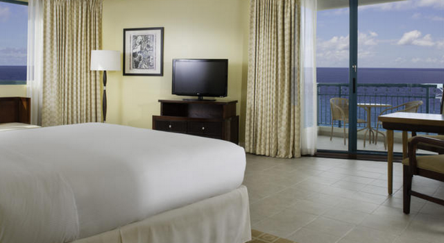 Ocean view room at Hilton Barbados Resort