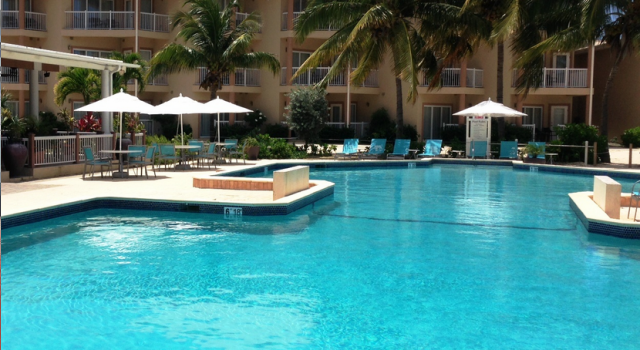 Pool view at Holiday Inn Resort Grand Cayman