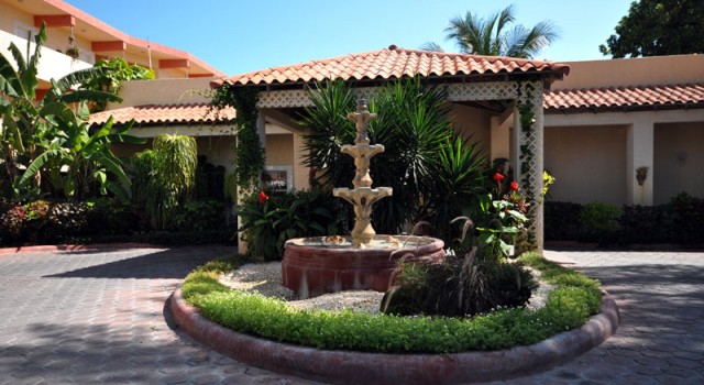 Courtyard at Banana Beach Resort San Pedro