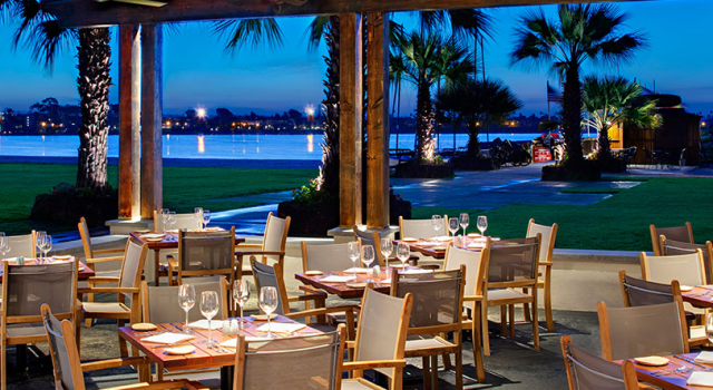 Restaurant terrace at Catamaran Resort