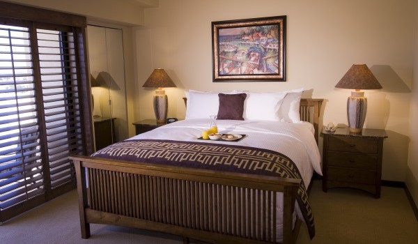 Bedroom of a villa at Cancun Resort Las Vegas