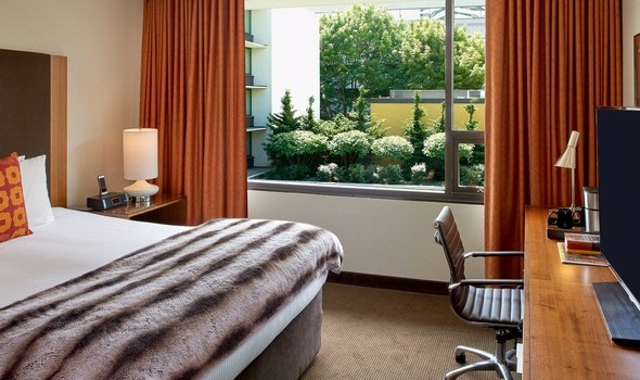 Guest room at Hotel Modera Portland