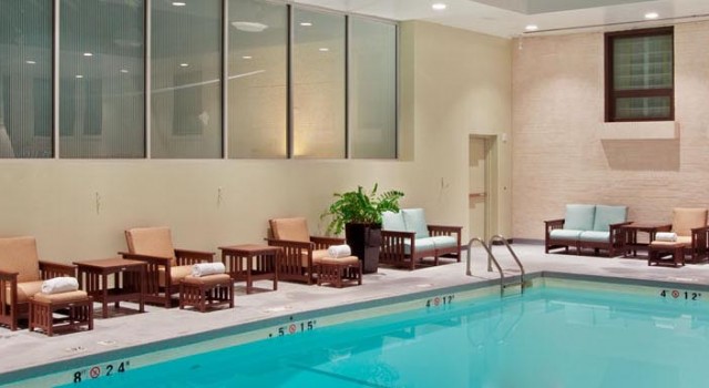 Indoor pool at Palmer House - a Hilton Hotel