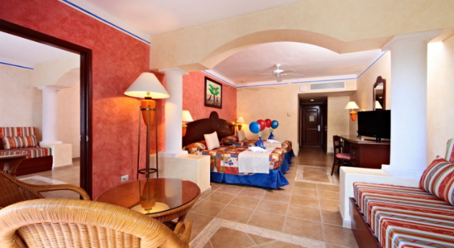 Inside a suite at Grand Bahia Principe Coba